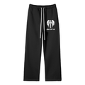 Unisex Solid Color Fleece Straight Leg Pants