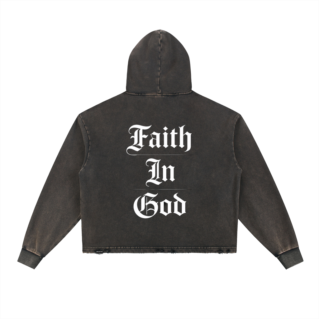 Blacked Cropped Hoodie