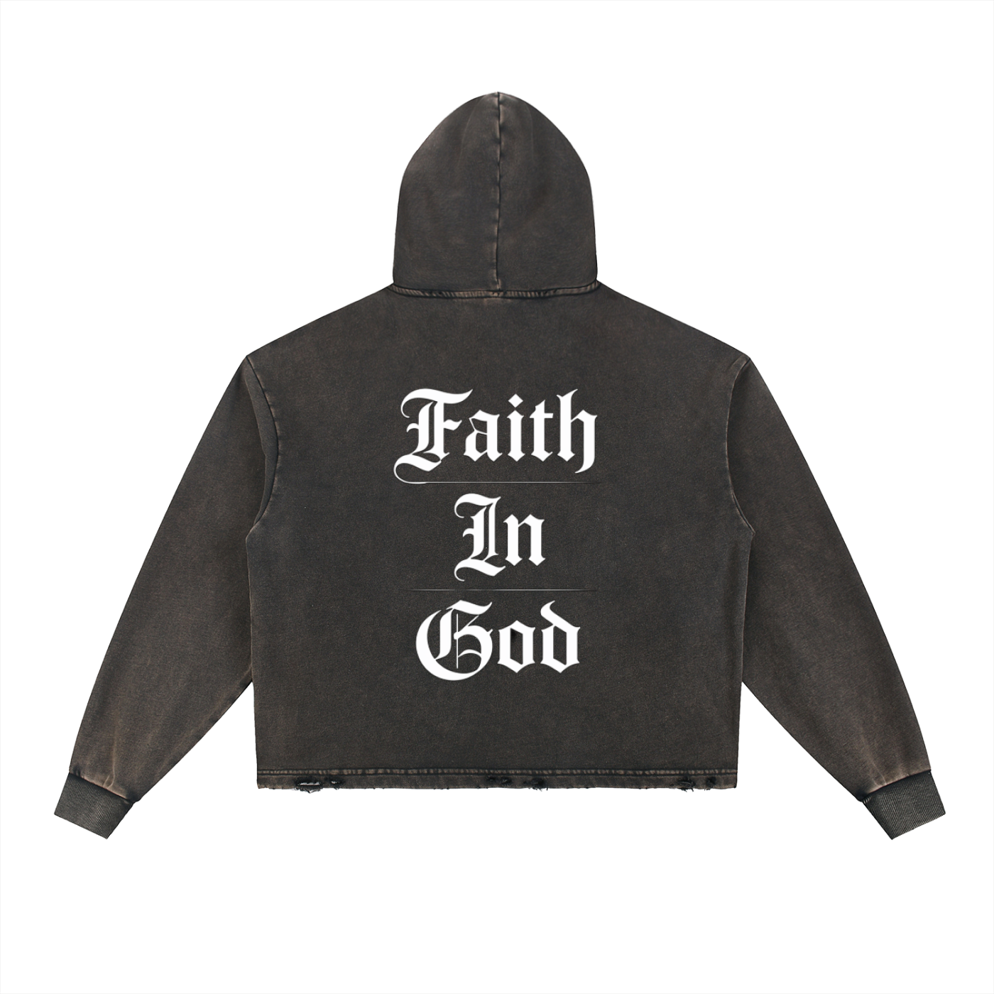Blacked Cropped Hoodie