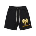 Gold and Black Cotton Shorts